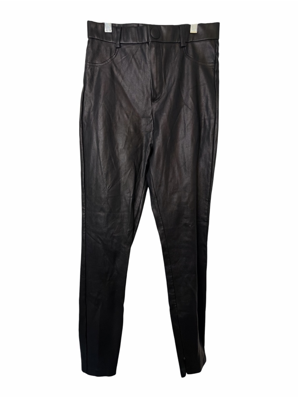 Zara Trafuluc Skinny Faux Leather Black Pants